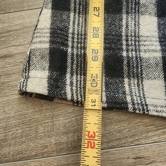 Vintage Lovers Dress Womens Medium Plaid Wool Sleeveless Mod 60s Pockets - Picture 8 of 9